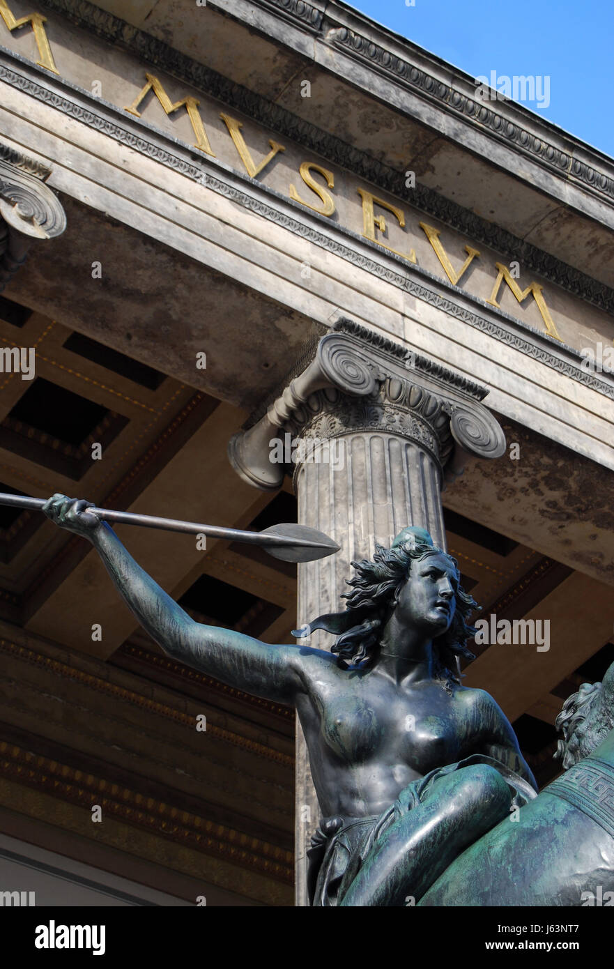 fight fighting sightseeing berlin museum world cultural heritage old woman art Stock Photo