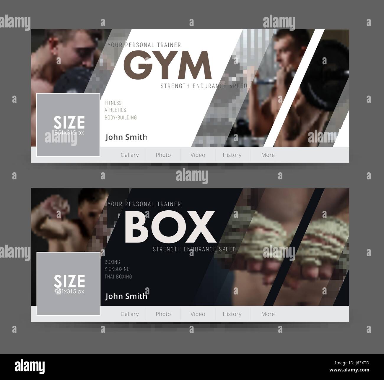 White And Black Cover Design For Social Networks Universal Stock