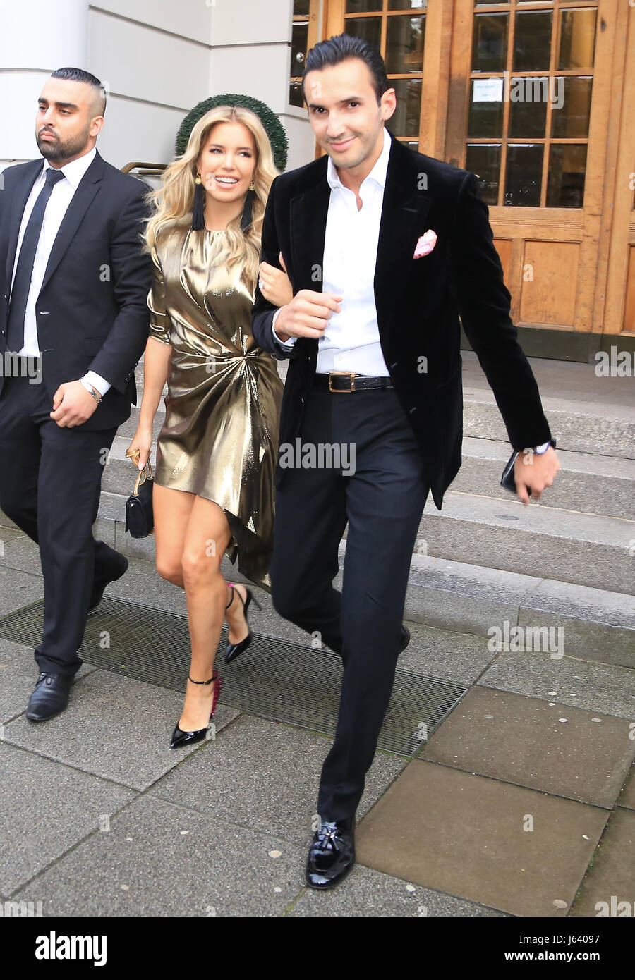 Sylvie Meis celebrating her birthday and the engagement with Charbel Aouad  in Hamburg. Featuring: Sylvie Meis, Charbel Aouad Where: HAMBURG, Germany  When: 13 Apr 2017 Credit: StarpressWENN.com Stock Photo - Alamy