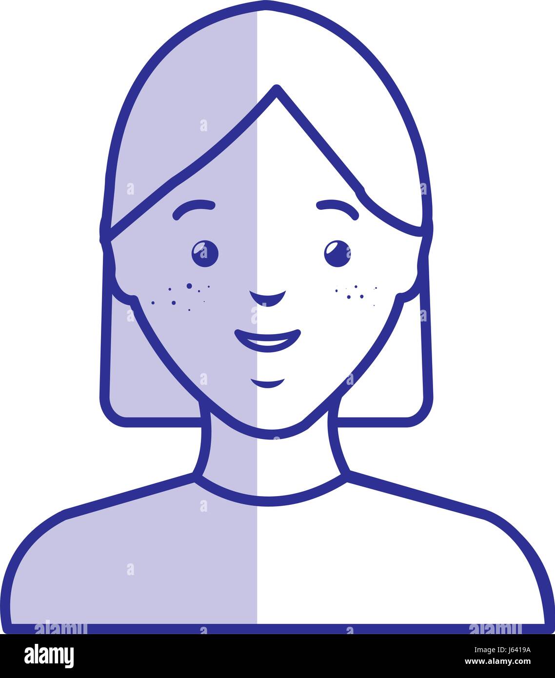 beautiful and young woman character Stock Vector Image & Art - Alamy