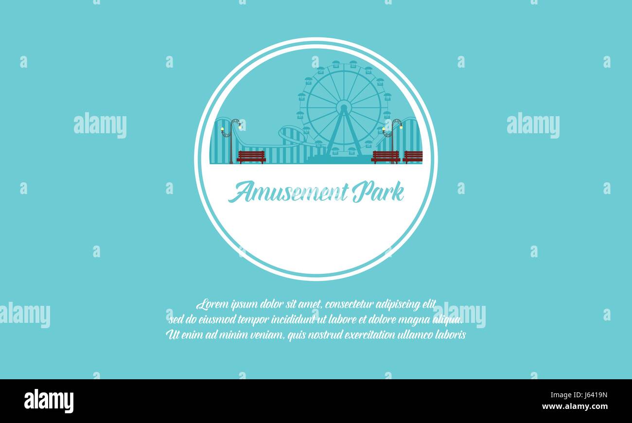 Vector art amusement park background Stock Vector Image & Art - Alamy