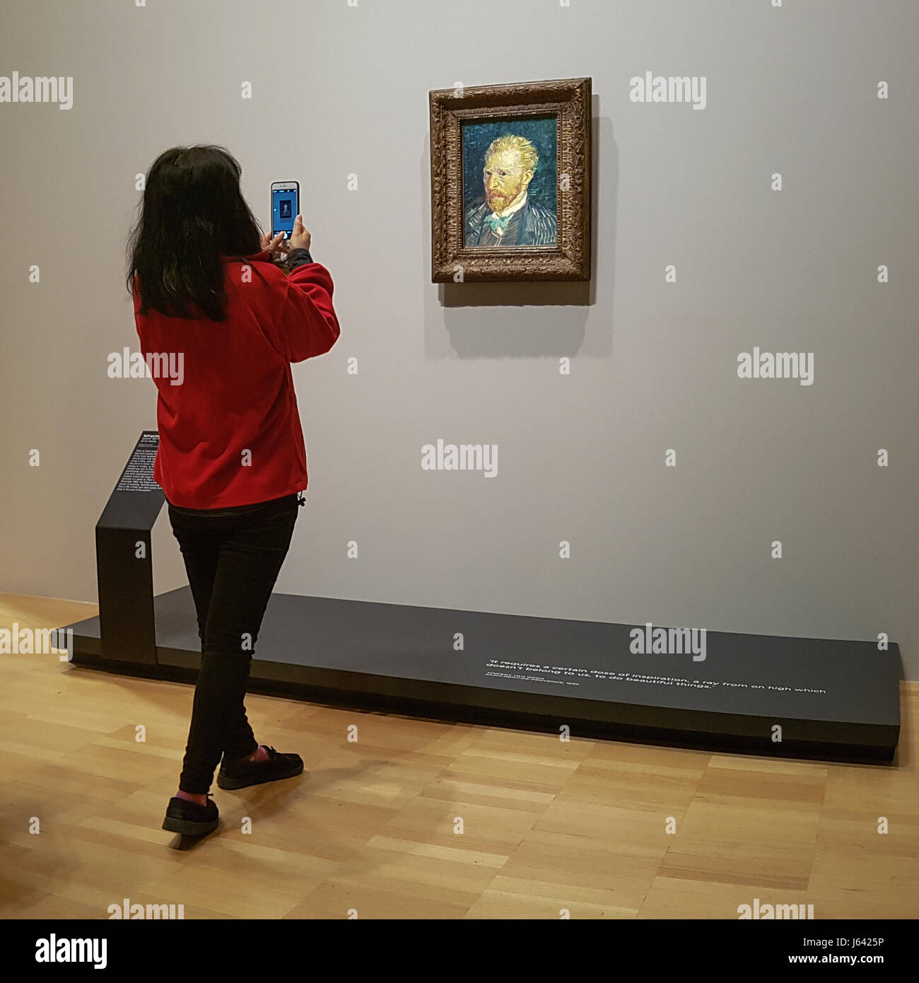 Art appreciation in the digital age Stock Photo