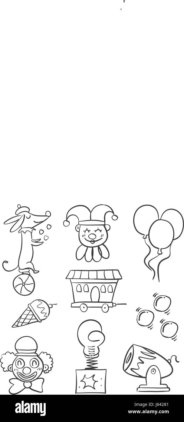 Doodle animal balloon for circus Stock Vector Image & Art - Alamy