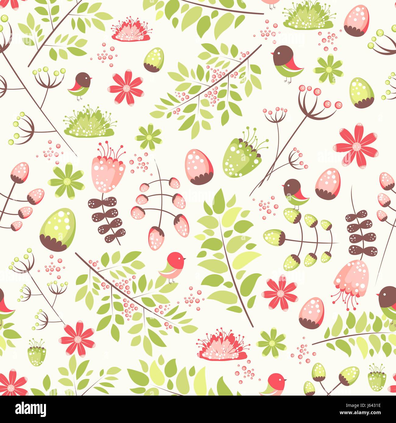Spring flowers wallpaper Stock Vector Images - Alamy