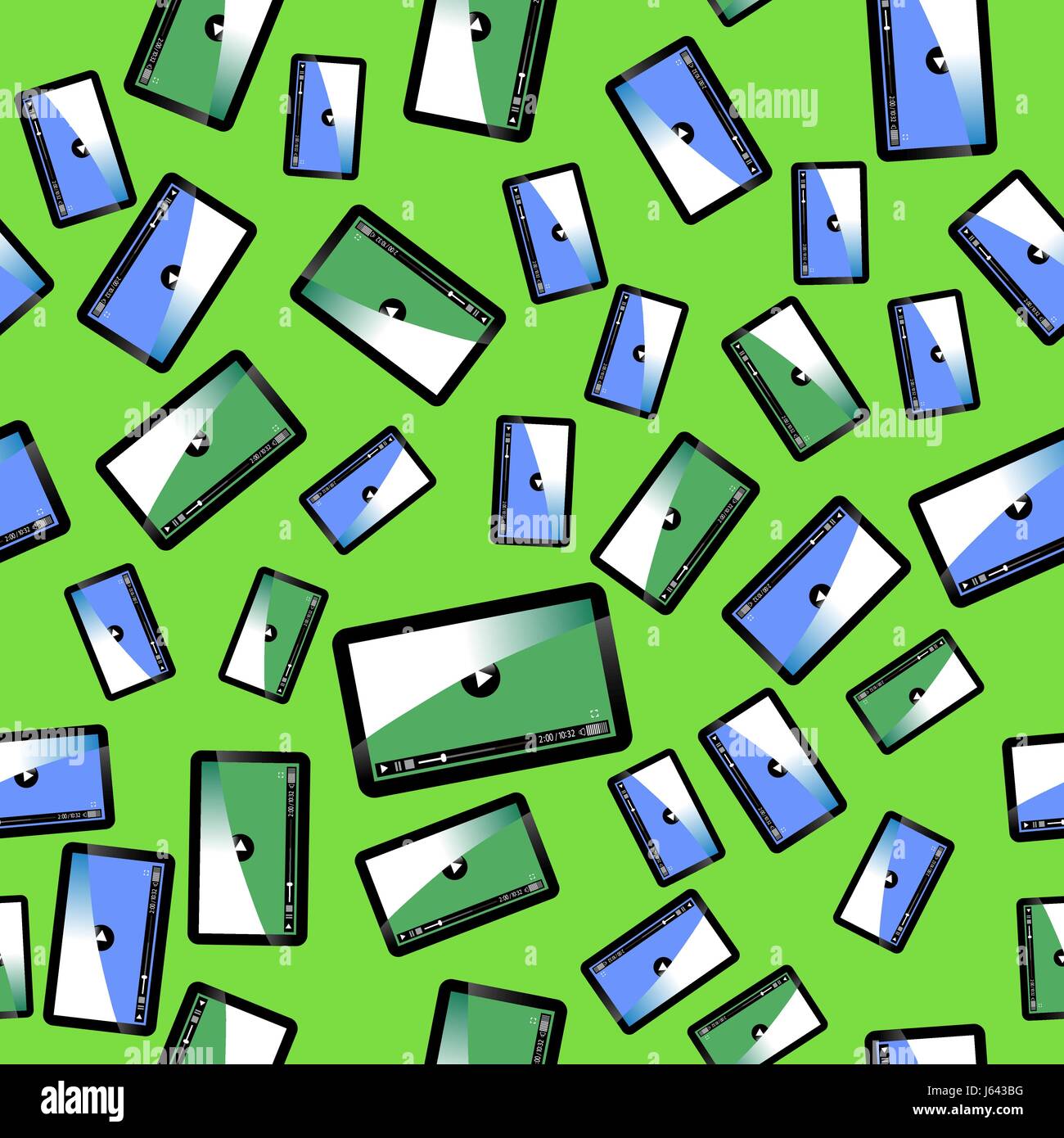 Video Player Seamless Pattern Stock Vector Image & Art Alamy