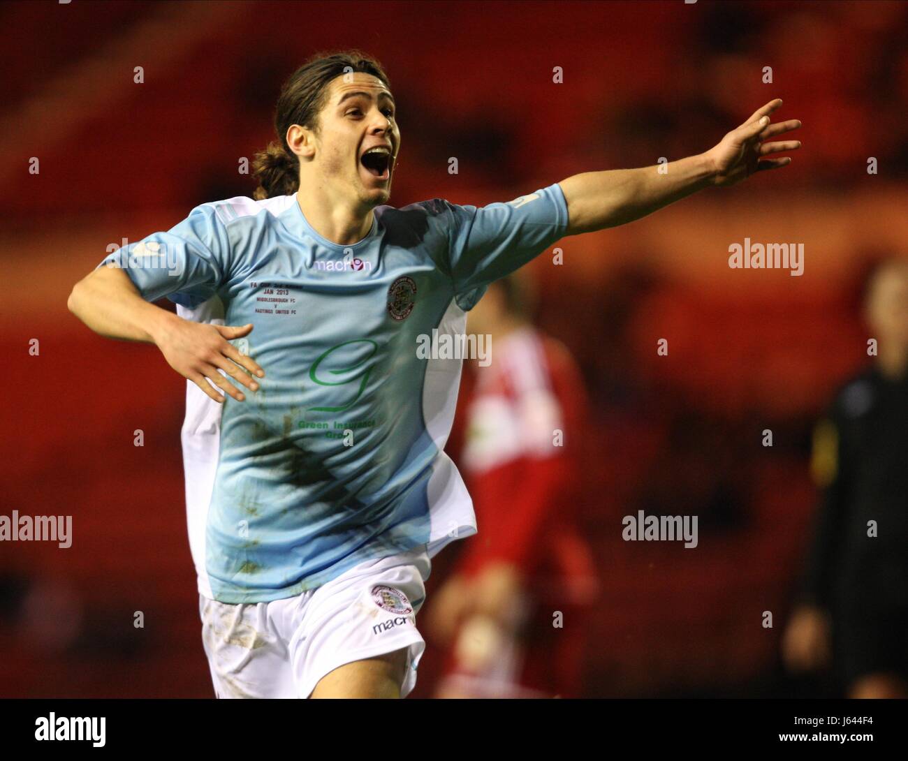 BRADLEY GOLDBERG CELEBRATES MIDDLESBROUGH V HASTINGS UNITE RIVERSIDE