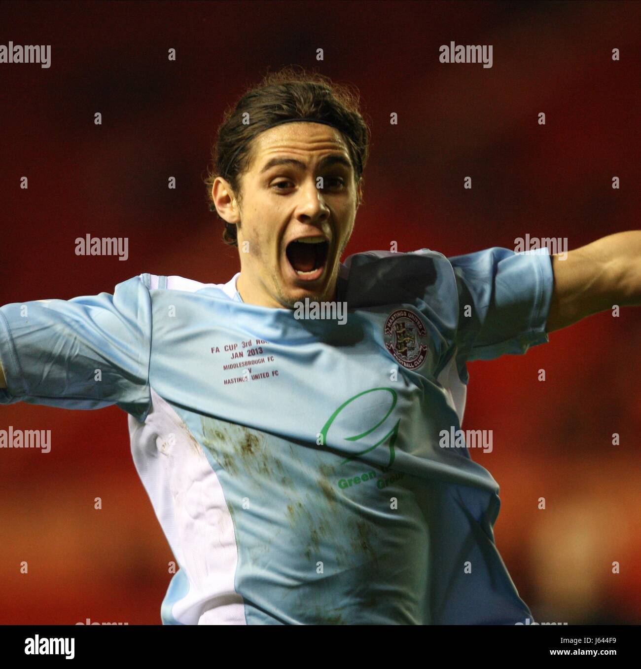 BRADLEY GOLDBERG CELEBRATES MIDDLESBROUGH V HASTINGS UNITE RIVERSIDE