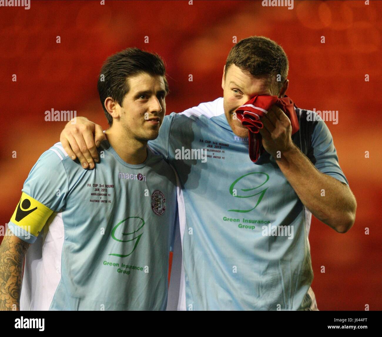 CAPTAIN LEE CAREY & PLAYER BOS MIDDLESBROUGH V HASTINGS UNITE RIVERSIDE