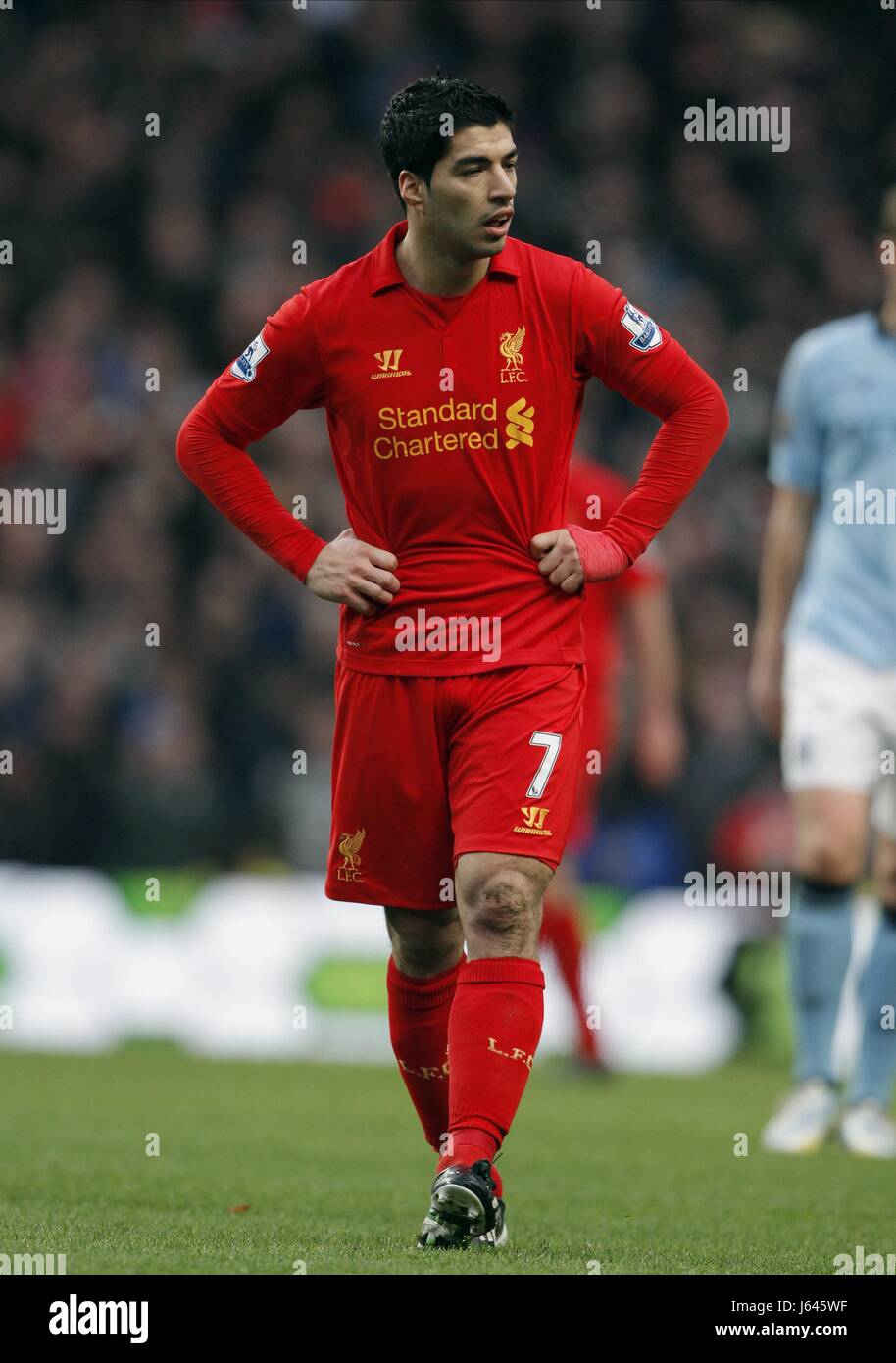 LUIS SUAREZ LIVERPOOL FC ETIHAD STADIUM MANCHESTER ENGLAND 03 February 2013 Stock Photo