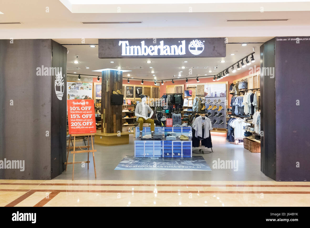Timberland shop, Malaysia Stock Photo - Alamy