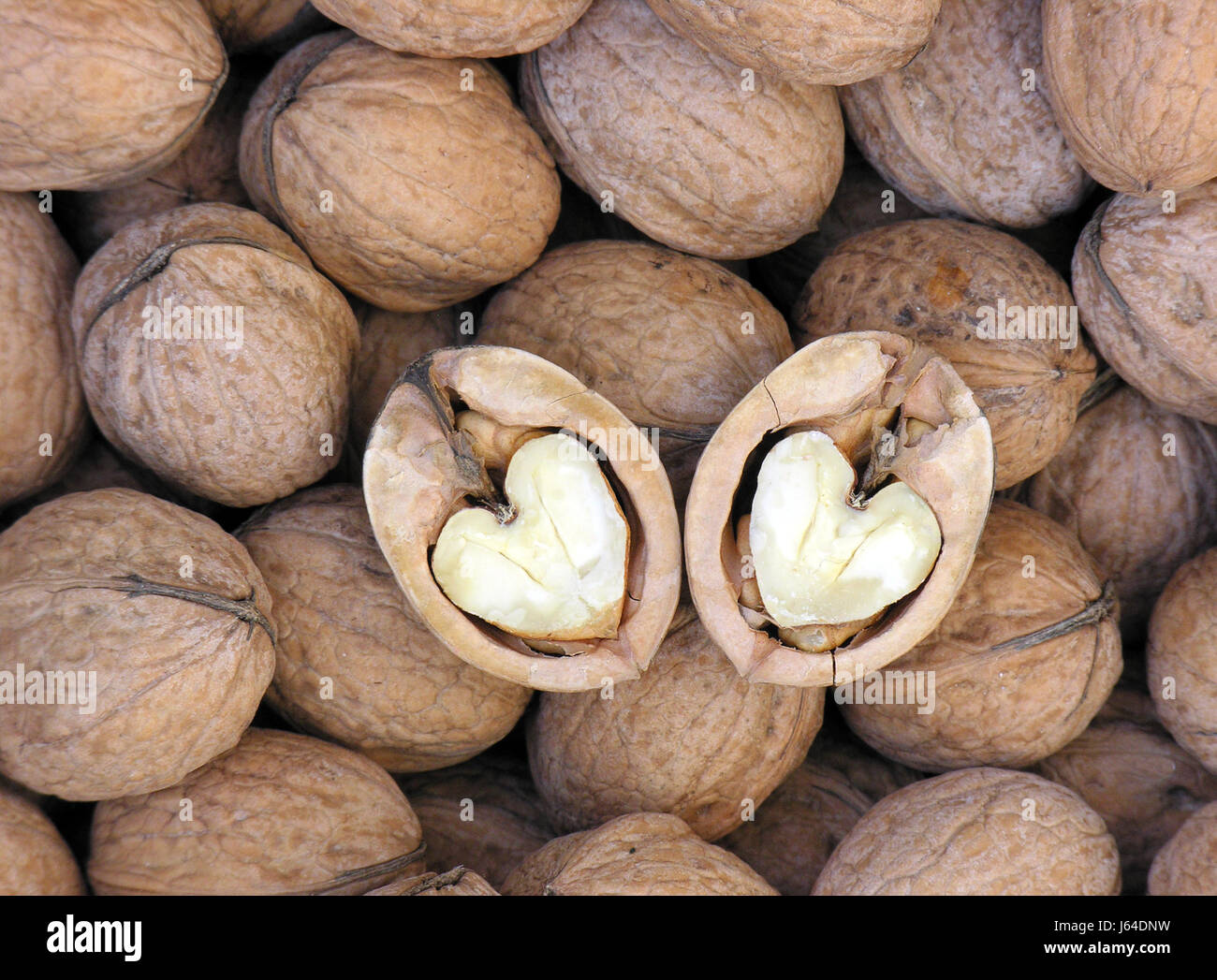 walnuts with heart Stock Photo Alamy