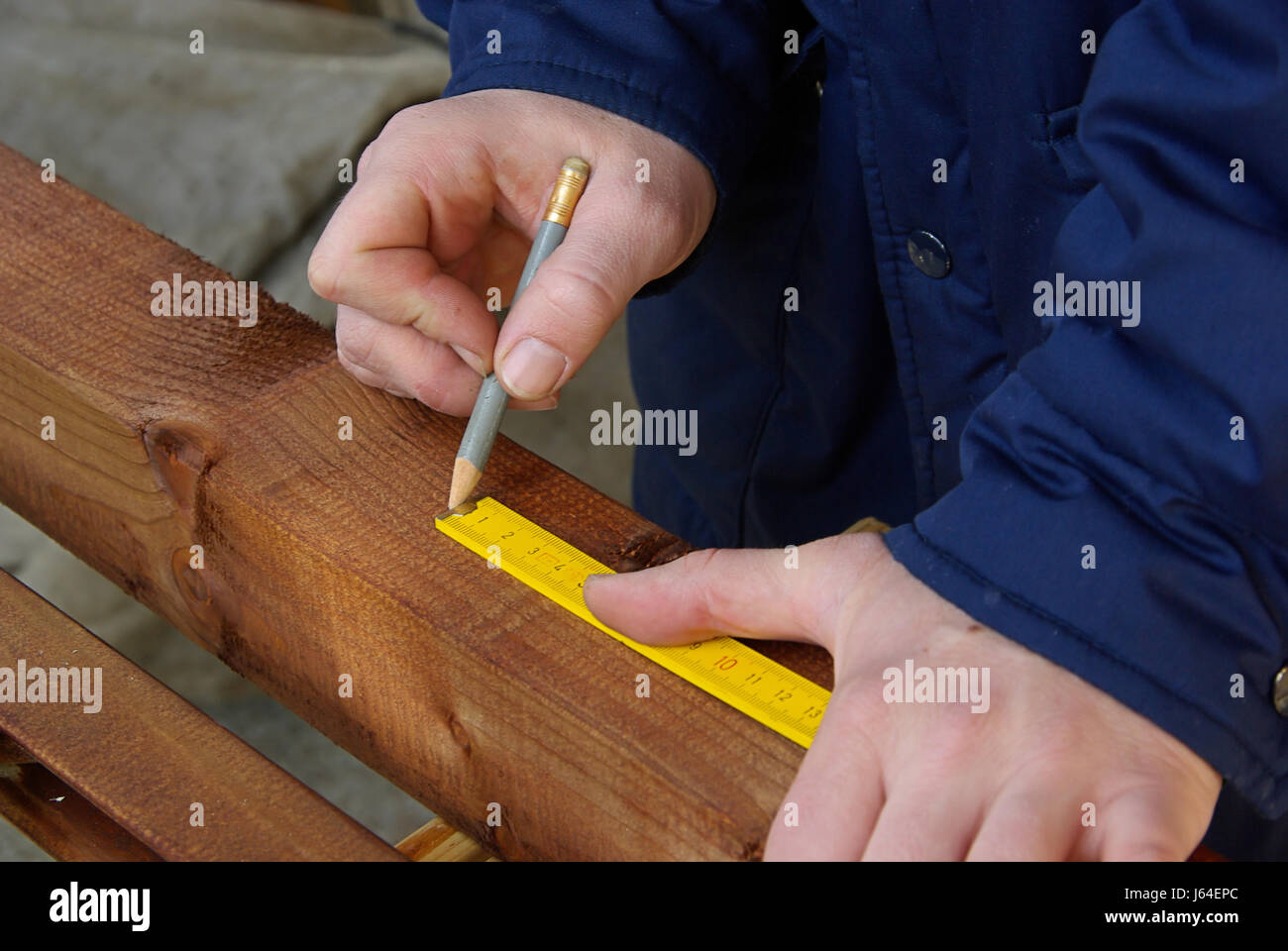 scribing - line marking 01 Stock Photo