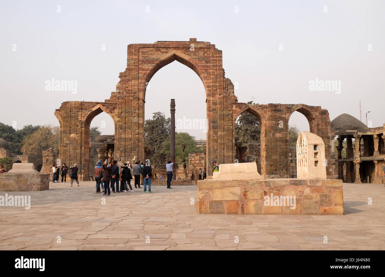 Qutab Minar complex, Delhi, India on February, 13, 2016. Stock Photo