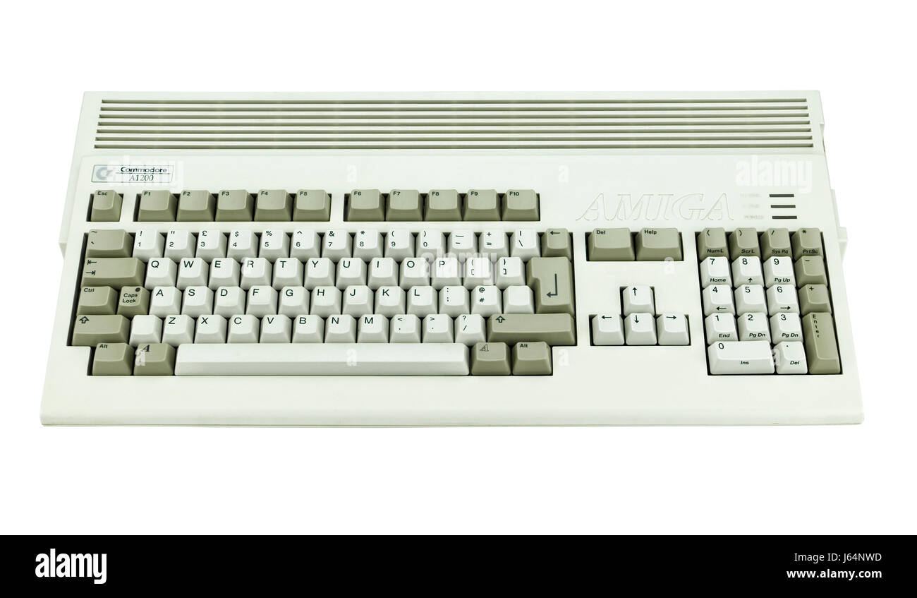 Top view of an Amiga 1200 Stock Photo