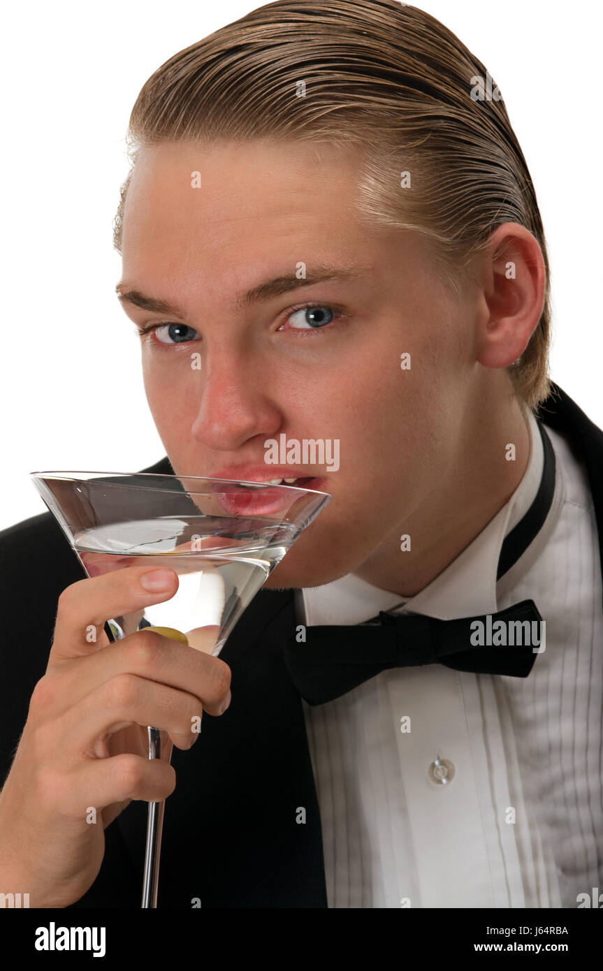 Drink Drinking Bibs Alcohol Martini Handsome Tuxedo Alcoholic Man Bar 