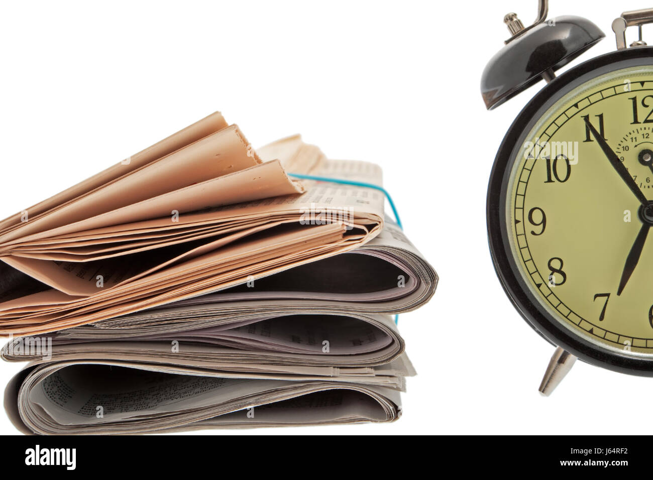 newspaper journal clock daytime daily paper reading information source