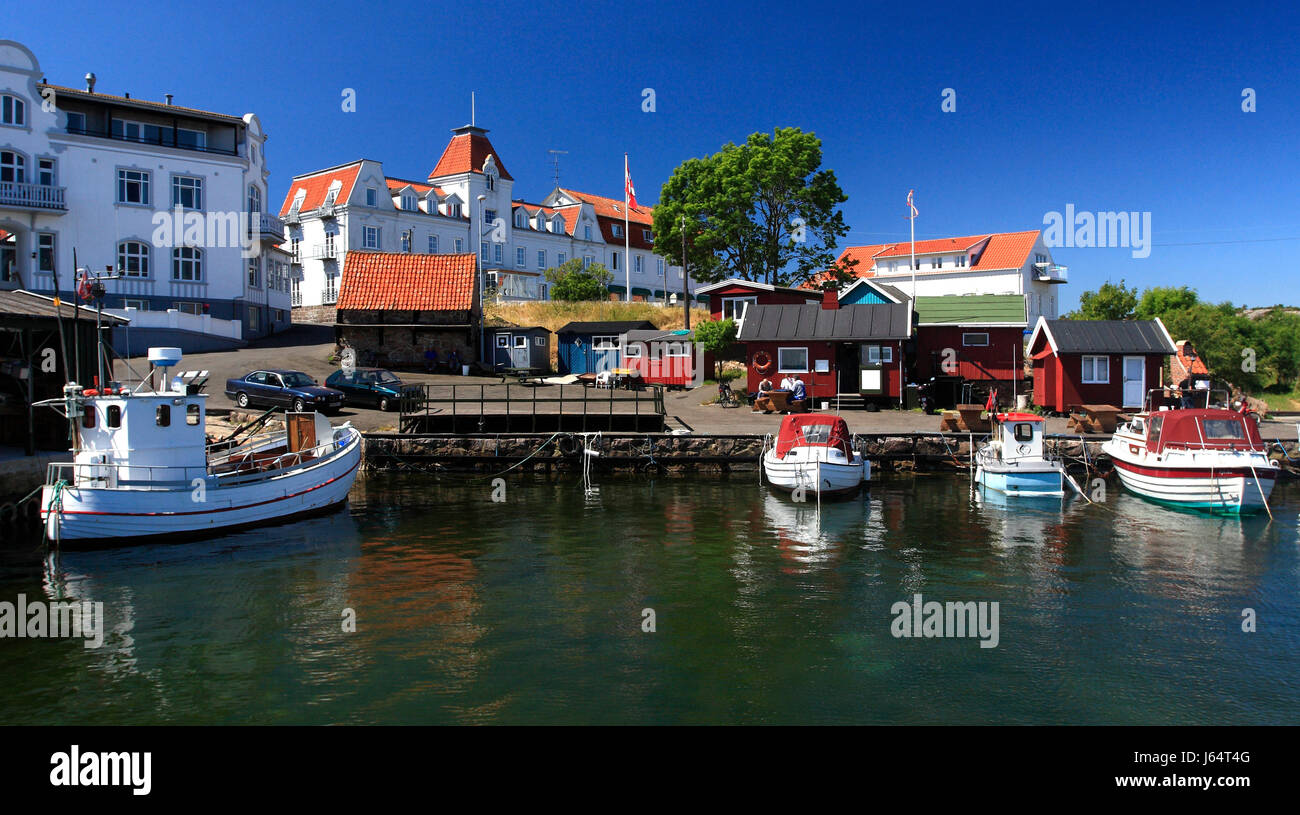 city town harbor oversleep boats sailing boat sailboat rowing boat boat Stock Photo
