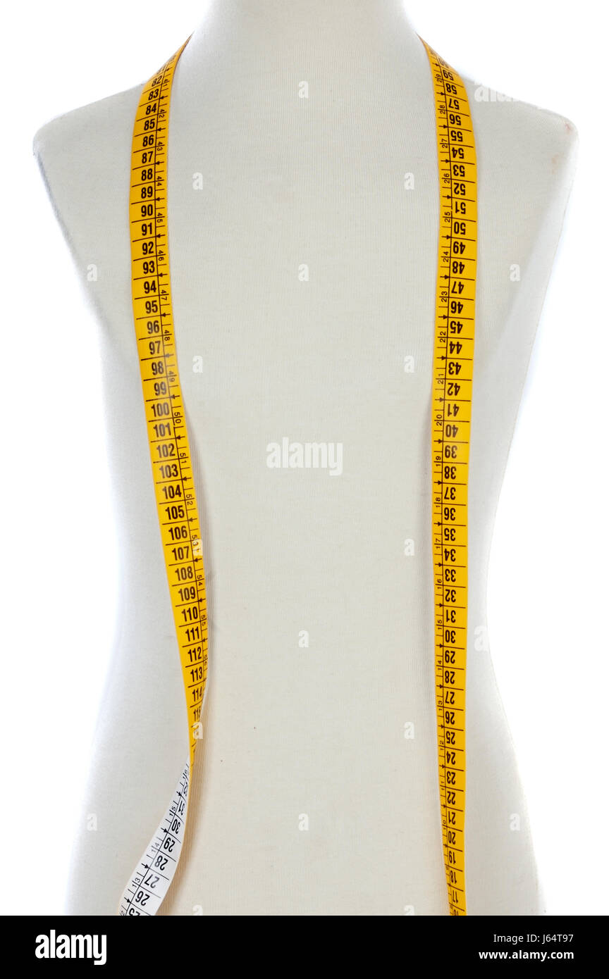 measured sured measure mannequin tape instrument method isolated fashion  Stock Photo - Alamy