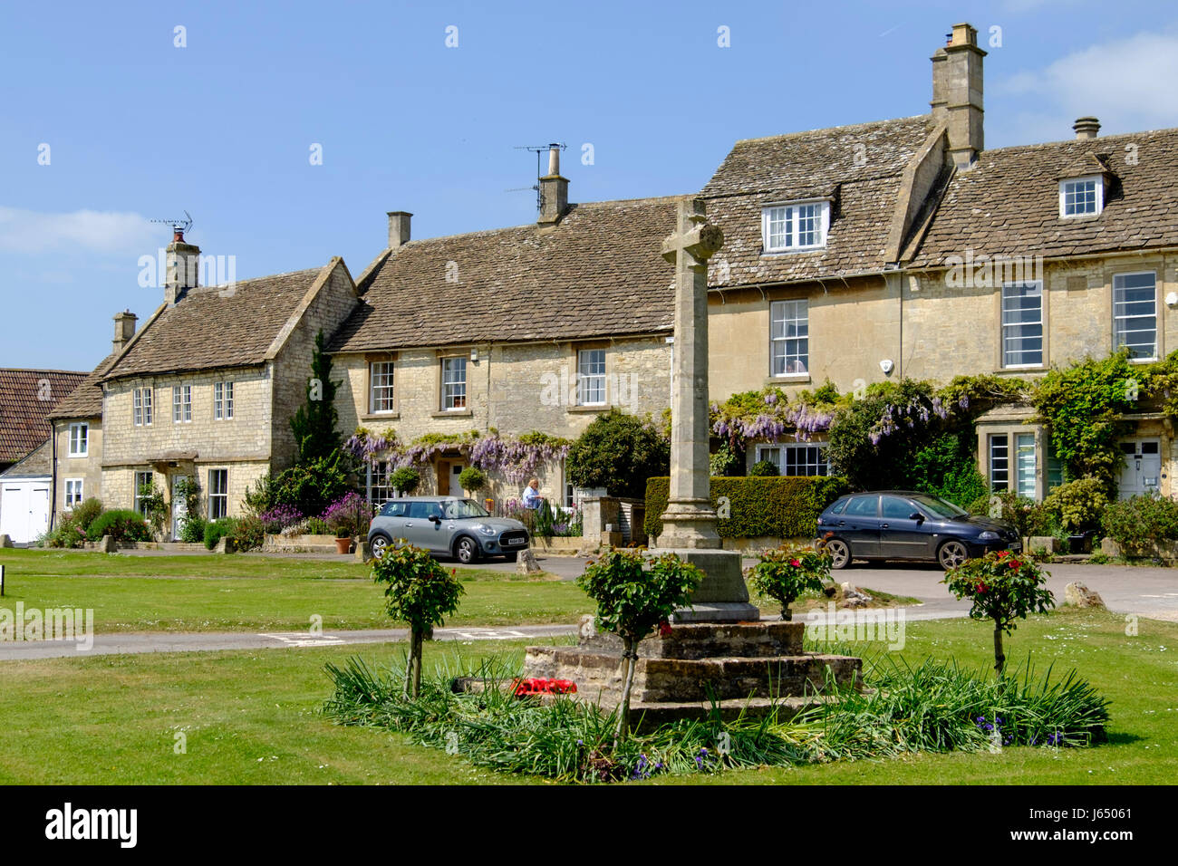 Biddestone village wiltshire england uk english traditional unspoil picturesque Stock Photo