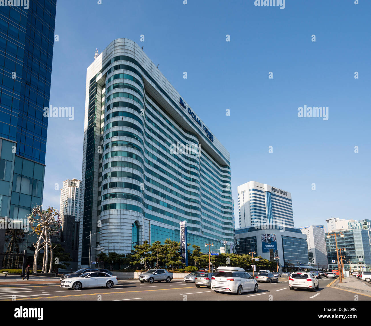Busan Ocean Tower (office building), Busan Gwangyeoksi, South Korea Stock Photo