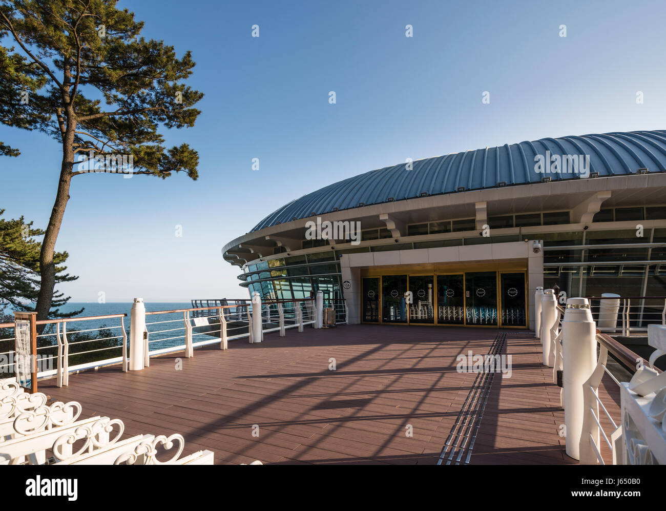 Nurimaru APEC House in Dongbaek Park, Haeundae District, Busan Gwangyeoksi, South Korea Stock Photo