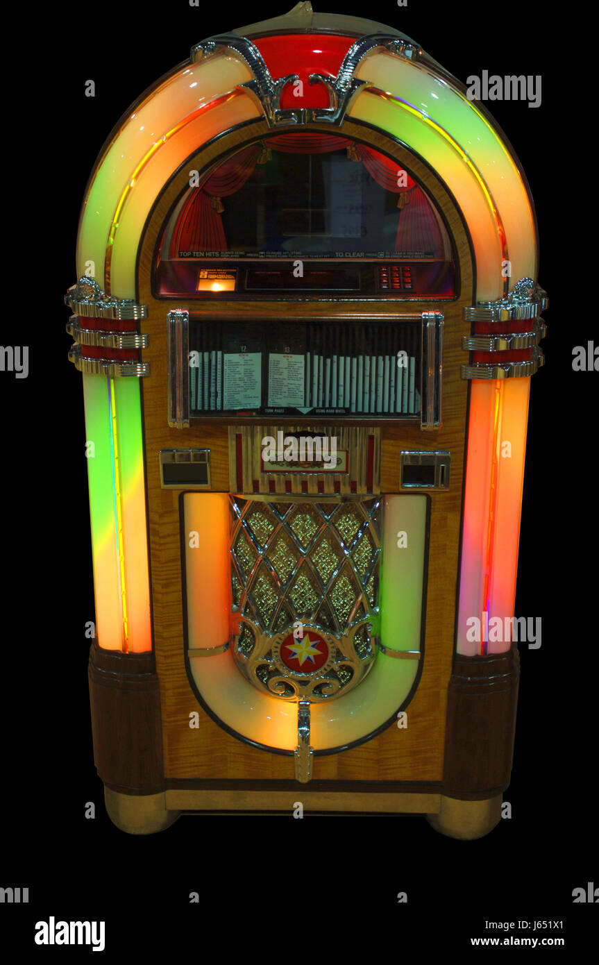 entertainment music sound neon vinyl retro jukebox music sound antique new  Stock Photo - Alamy