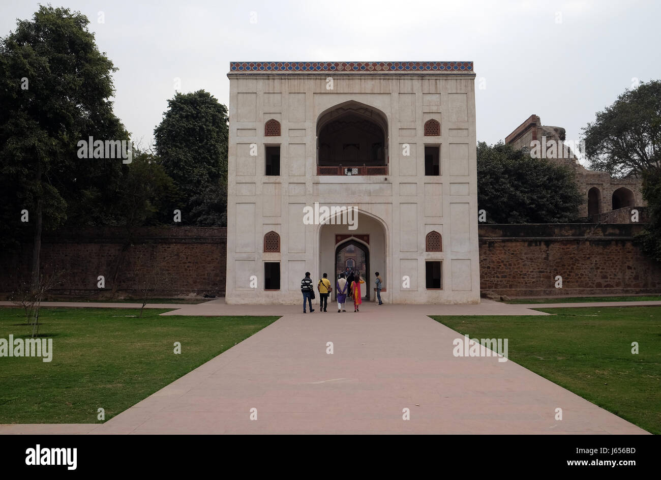 Humayun's tomb entrance Darwaza, Delhi, India on February, 13, 2016 Stock Photo