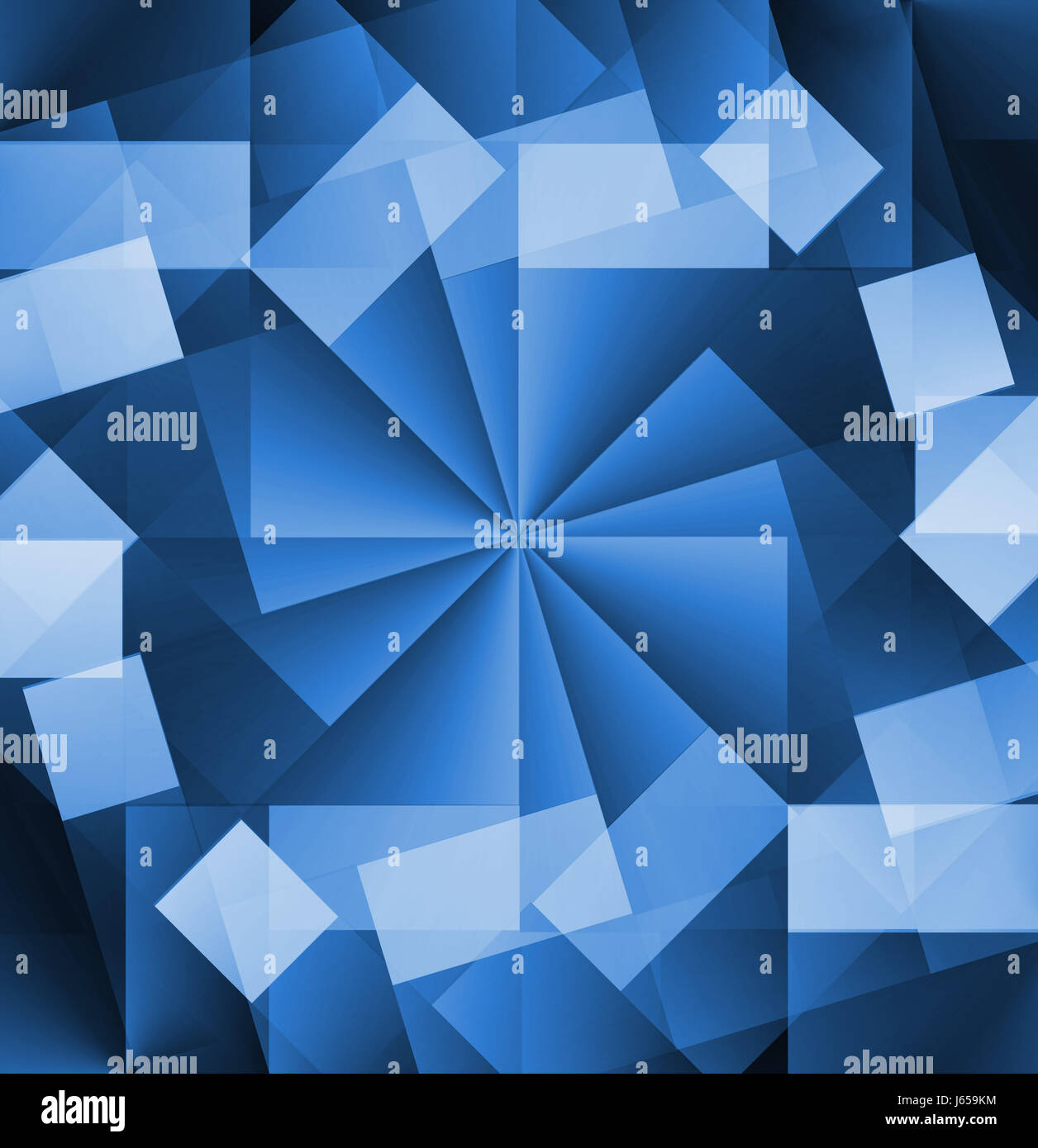 blue symmetry illustration quadrangular shape abstract squares blue graphic Stock Photo
