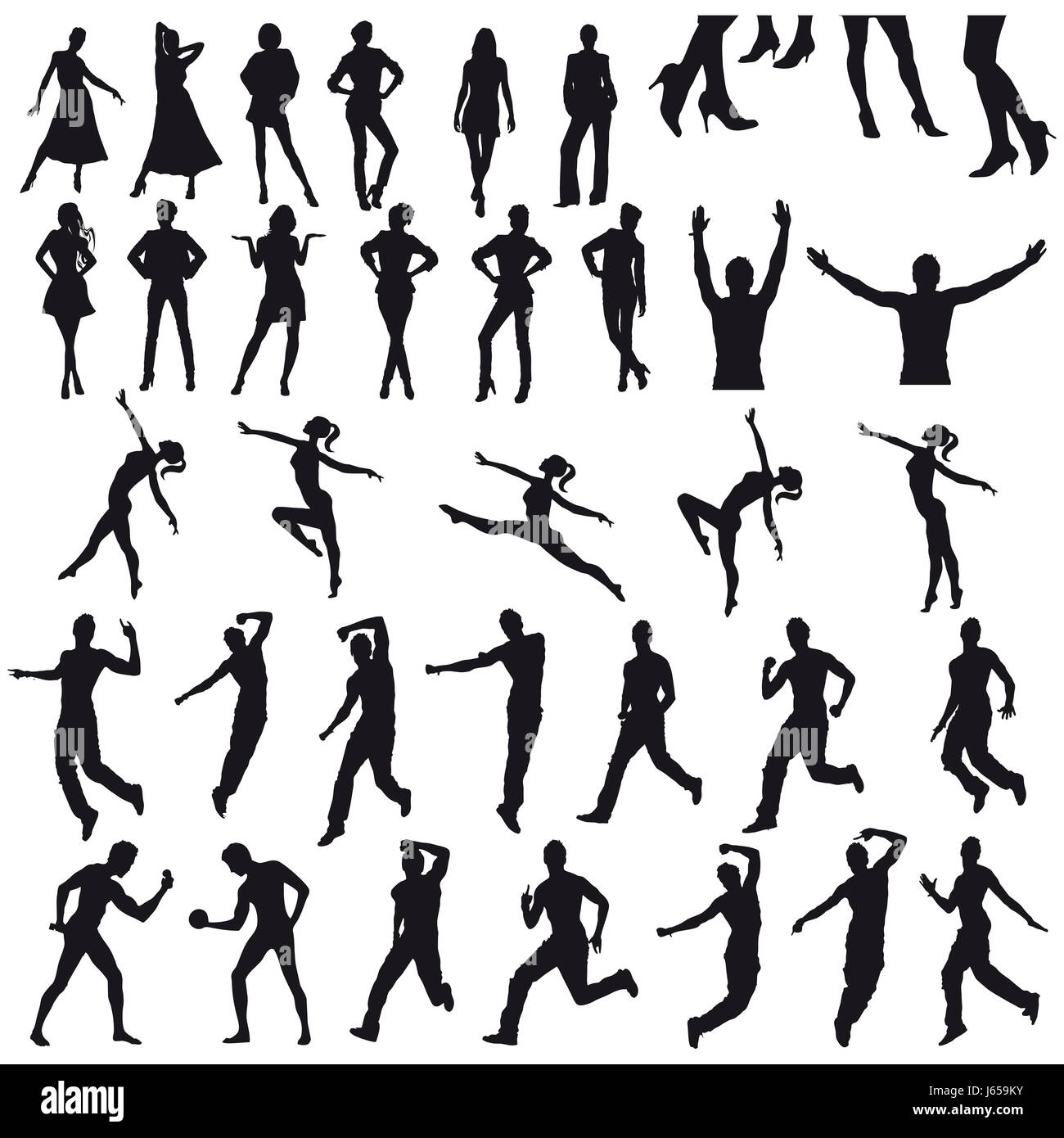 Silhouettes man woman legs hi-res stock photography and images - Alamy