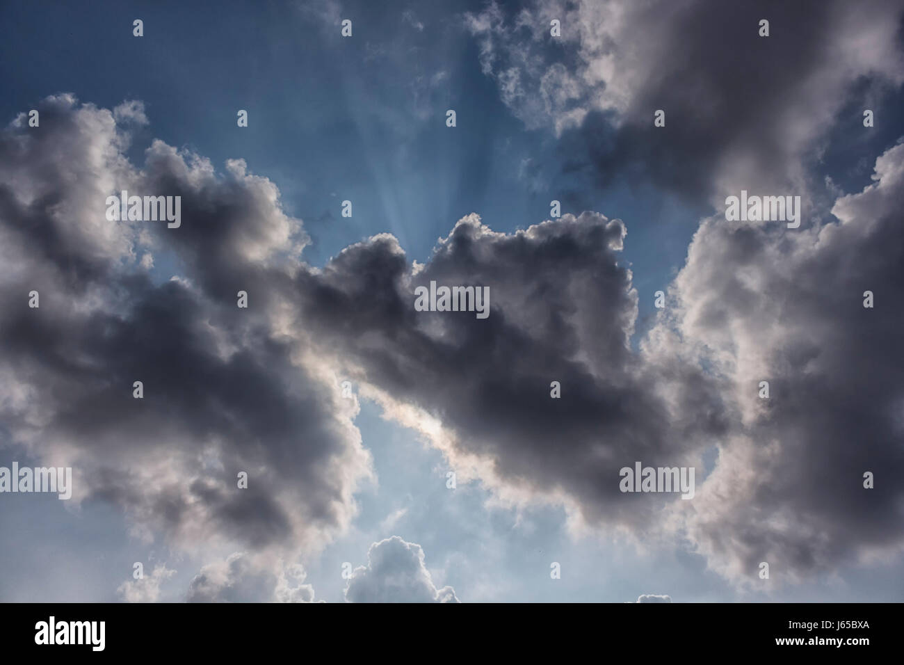 Black and white cloud in blue sky Stock Photo - Alamy