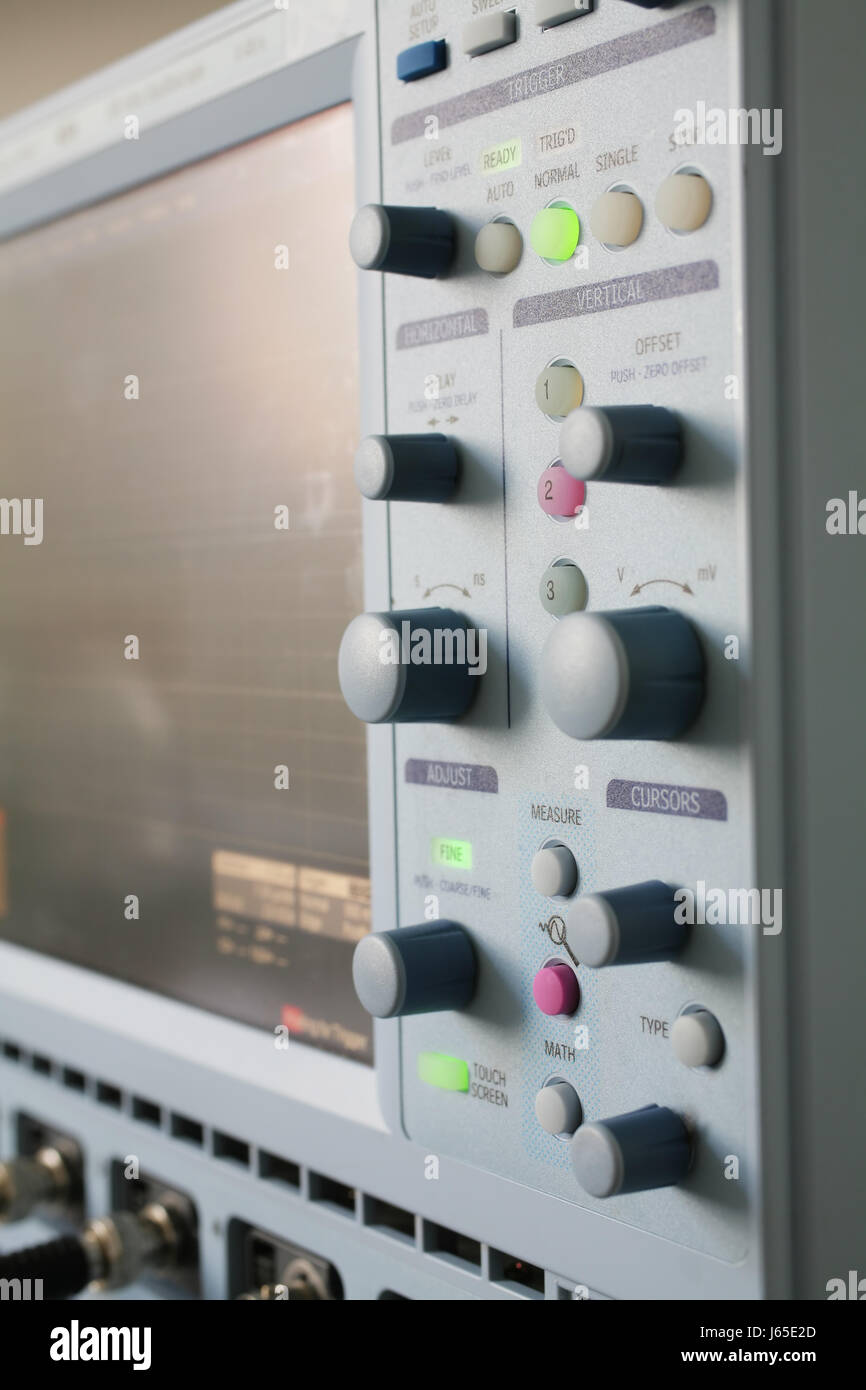 oscilloscope (in physics laboratory Stock Photo Alamy