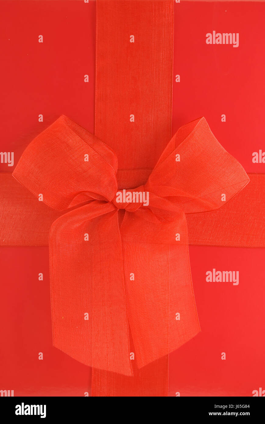 isolated christmas presents gifts ribbon tape band xmas x-mas holiday macro Stock Photo