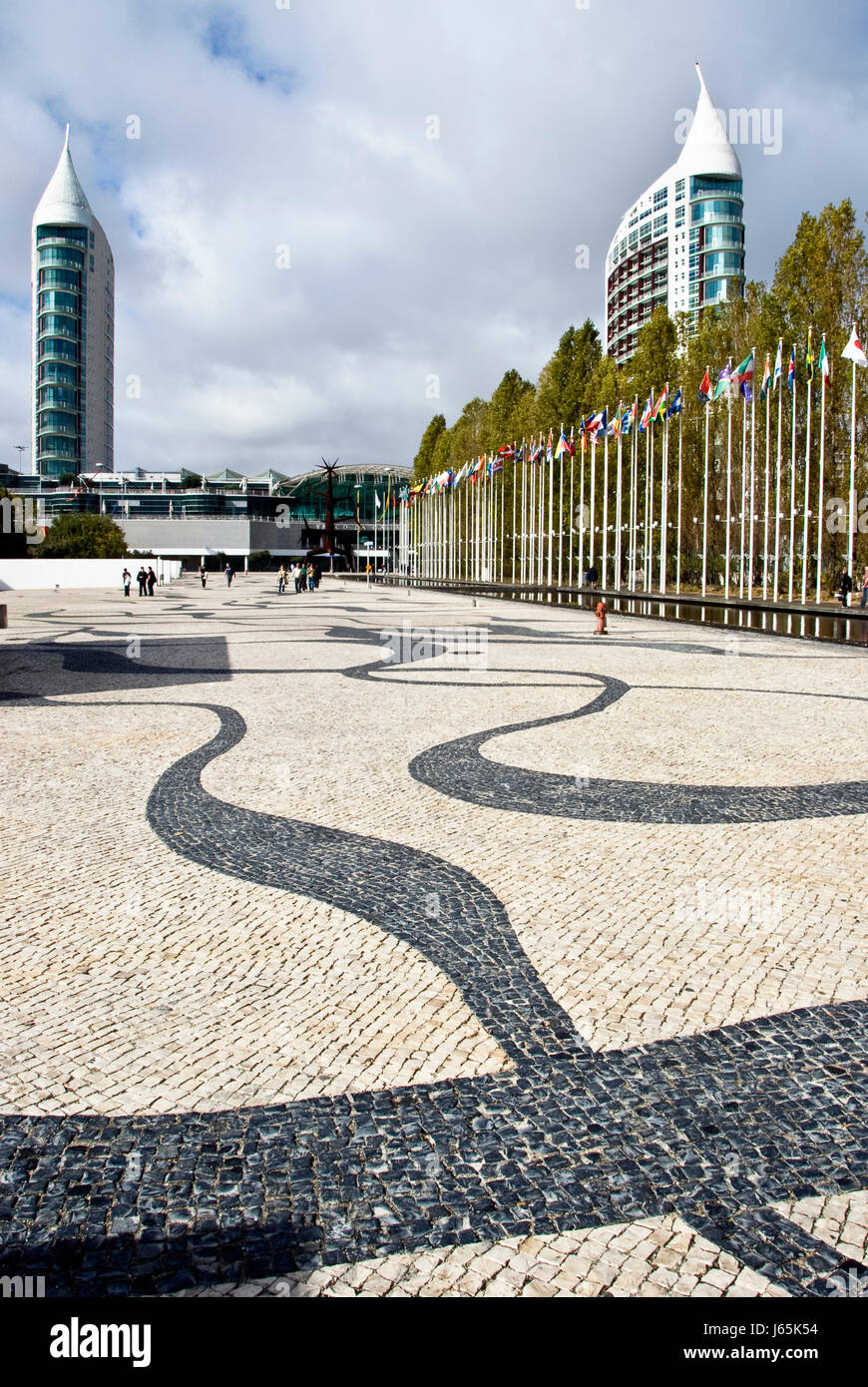 europe portugal world exhibition flags European Union lisbon symbolic coloured Stock Photo