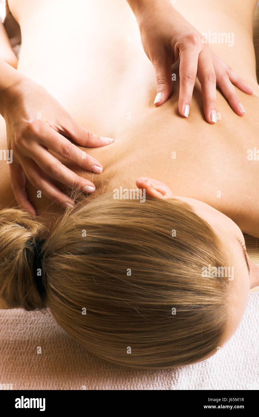 woman relaxation personal care massage woman humans human beings people folk Stock Photo