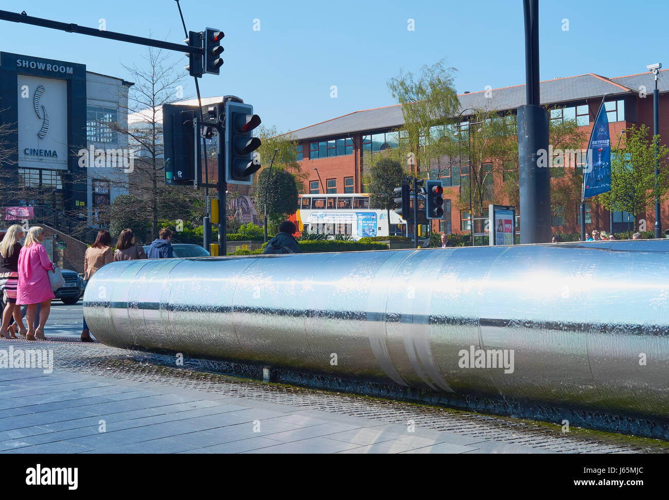 The Cutting Edge Sculpture made with Sheffield stainless steel, Sheaf