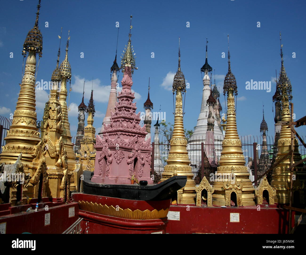 Stupas at Kakku, Shan State, Myanmar (Burma) Stock Photo