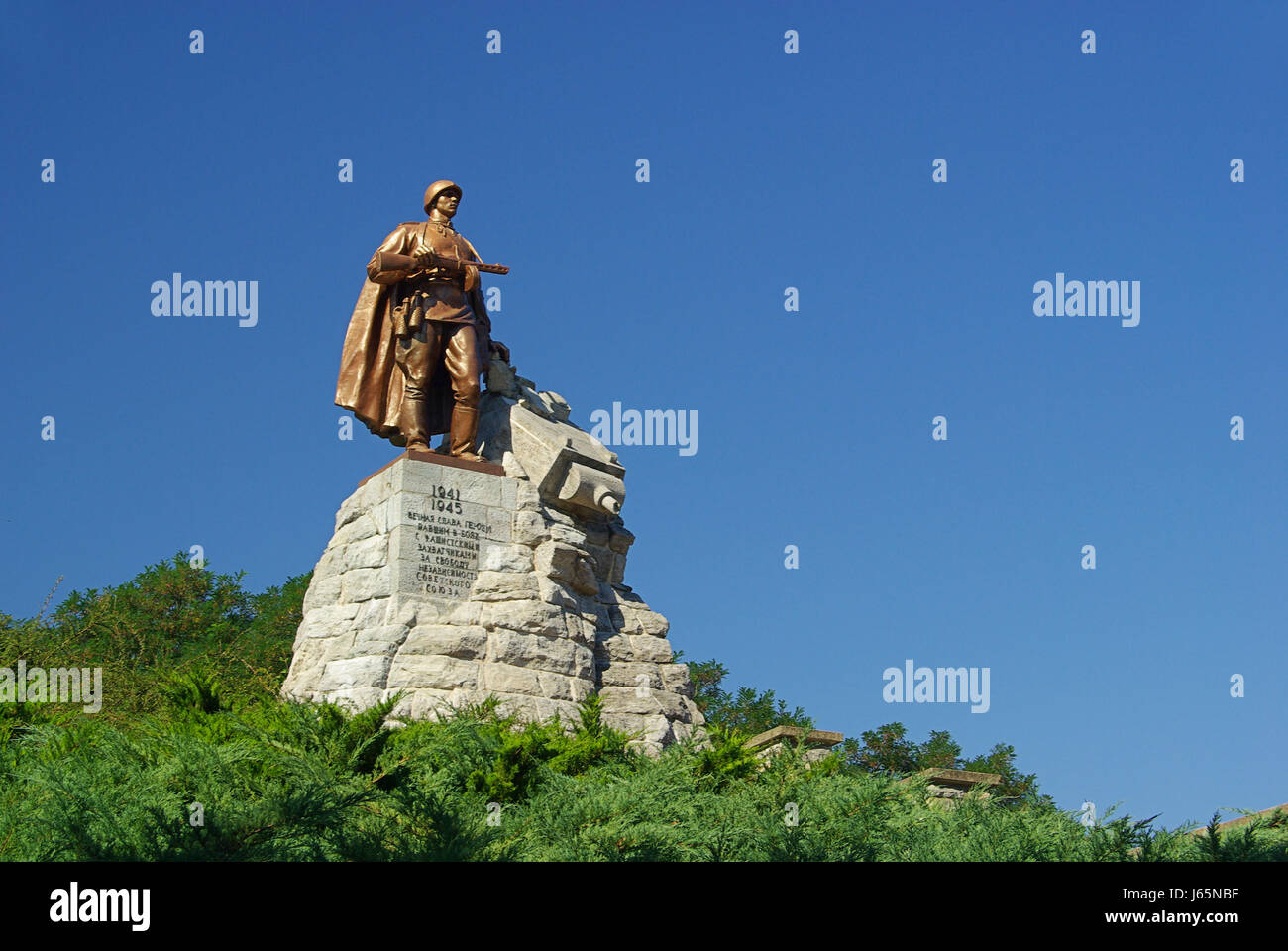 monument memorial battle brandenburg germany german federal republic blue Stock Photo