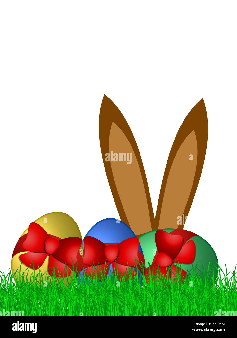 hidden easter bunny Stock Photo