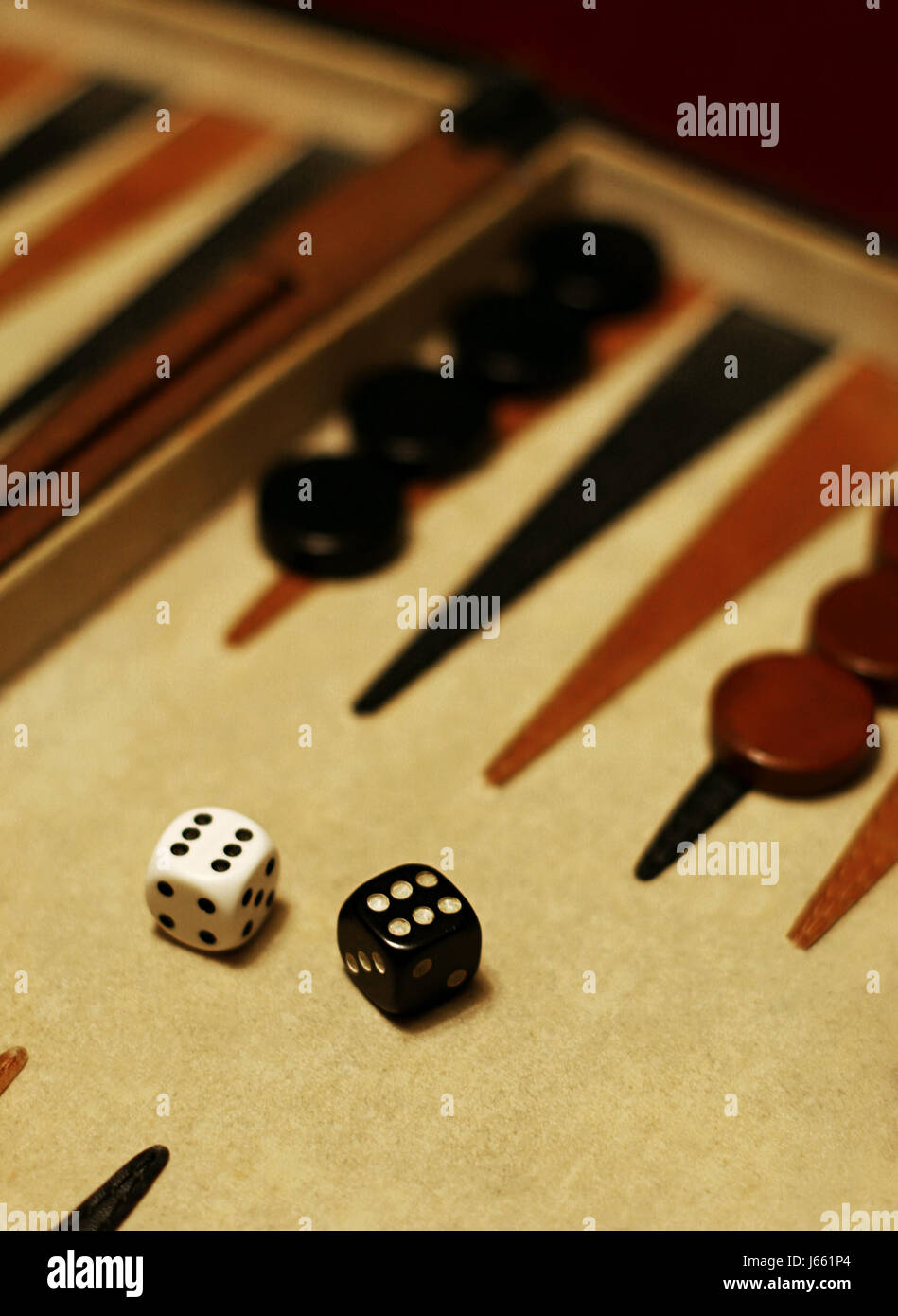 backgammon six pasch Stock Photo