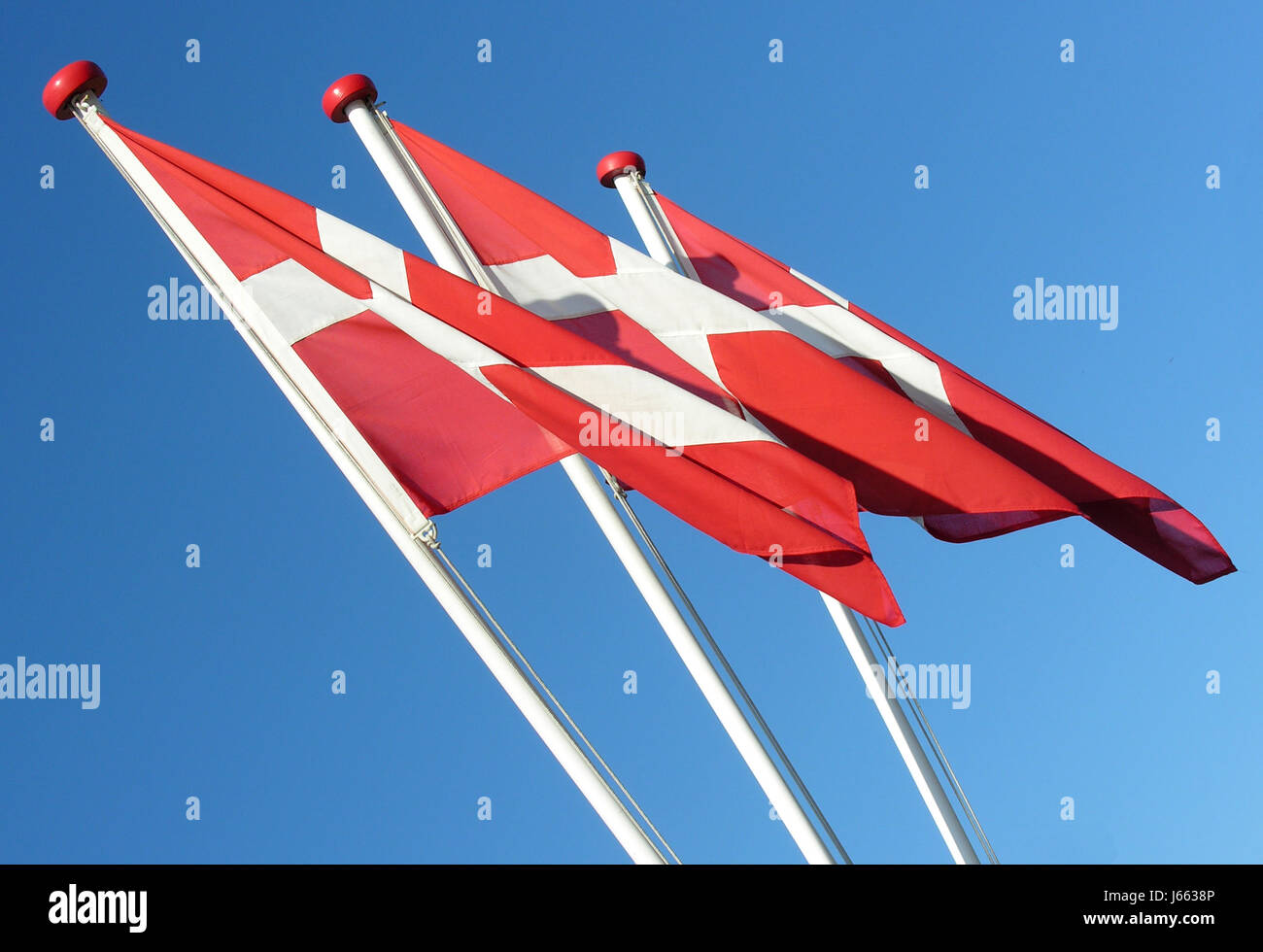denmark flag flags pennant national danish blue blank european caucasian Stock Photo