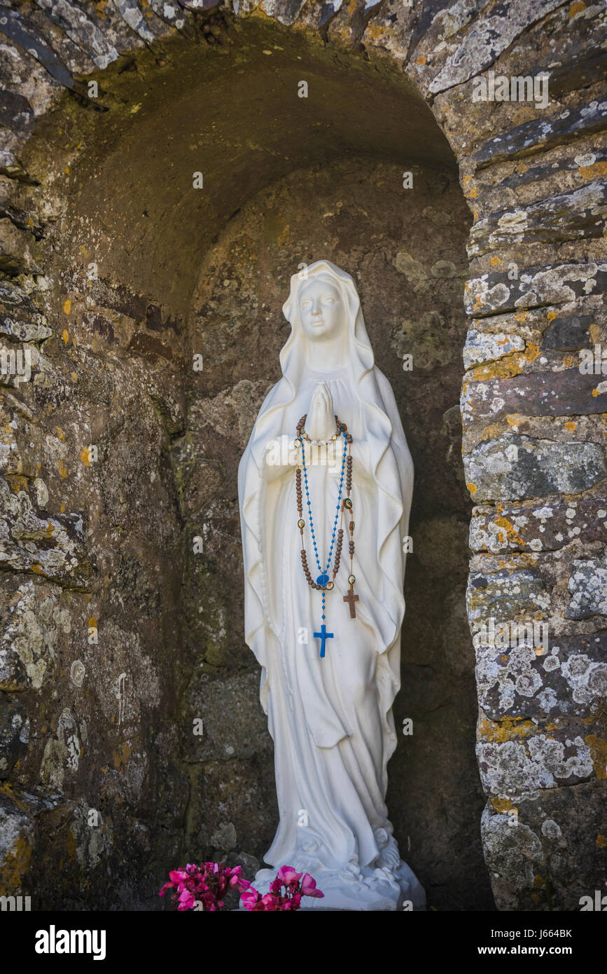 Chapel of Our Lady and St Non, near St Davids, Pembrokeshire, Wales, UK Stock Photo