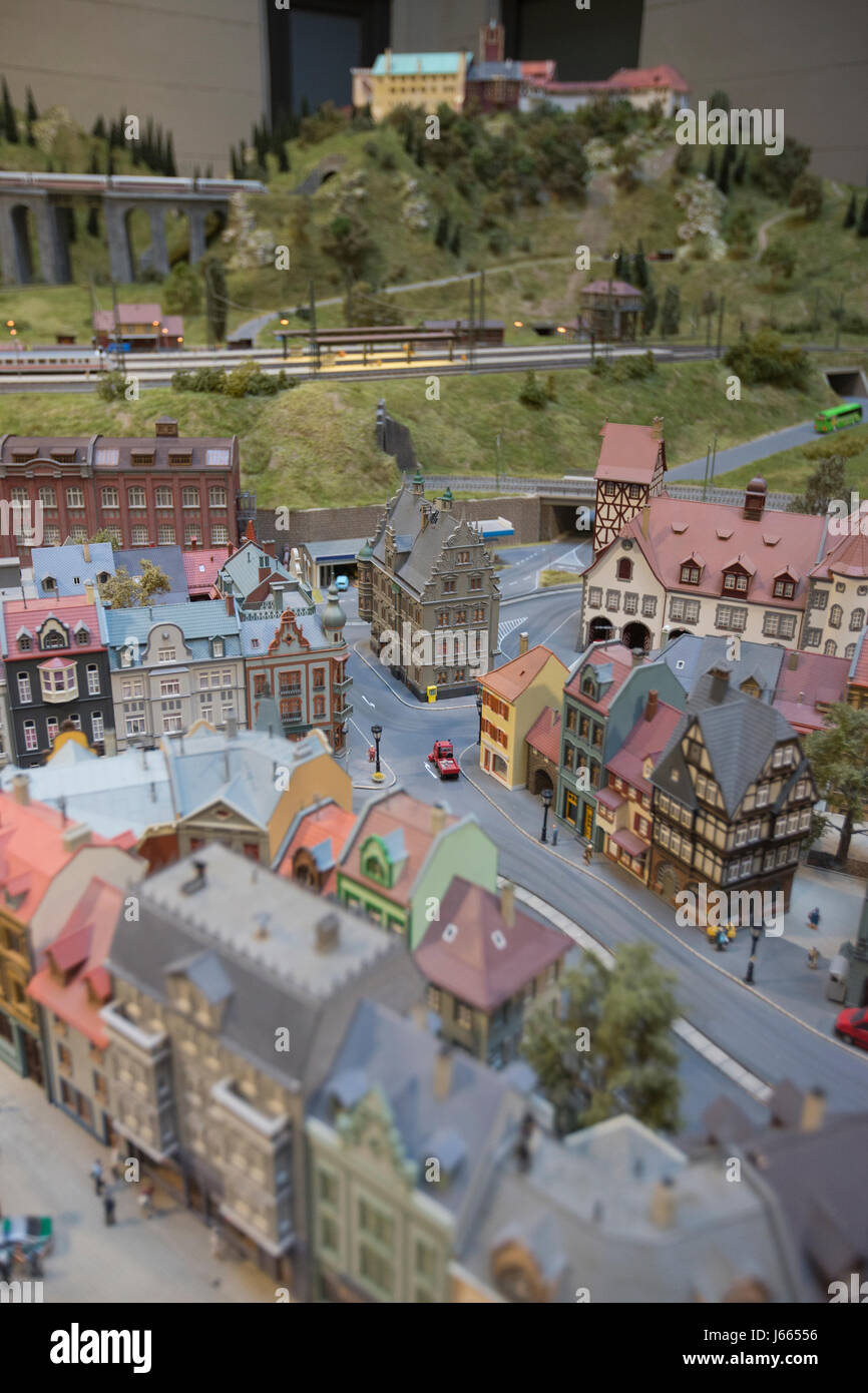 Miniversum Budapest Model Train Table located in the historic Krausz