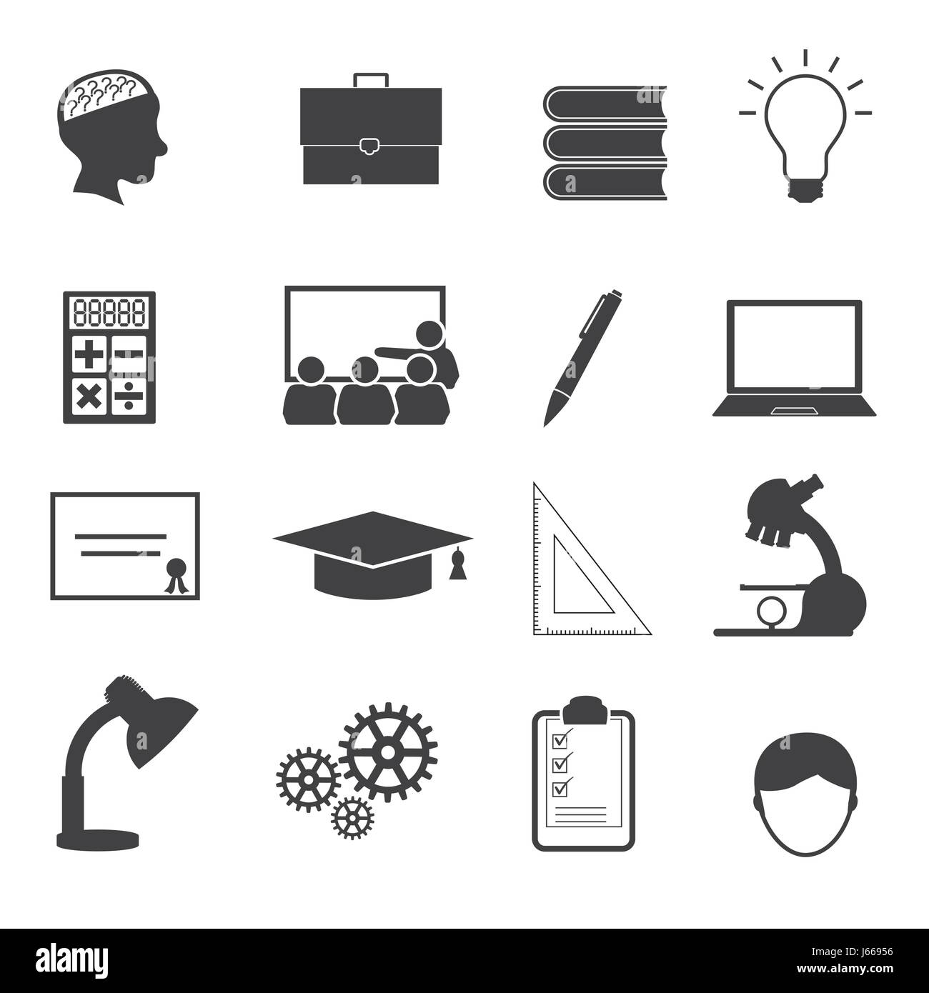 Education icons set Stock Vector Image & Art - Alamy