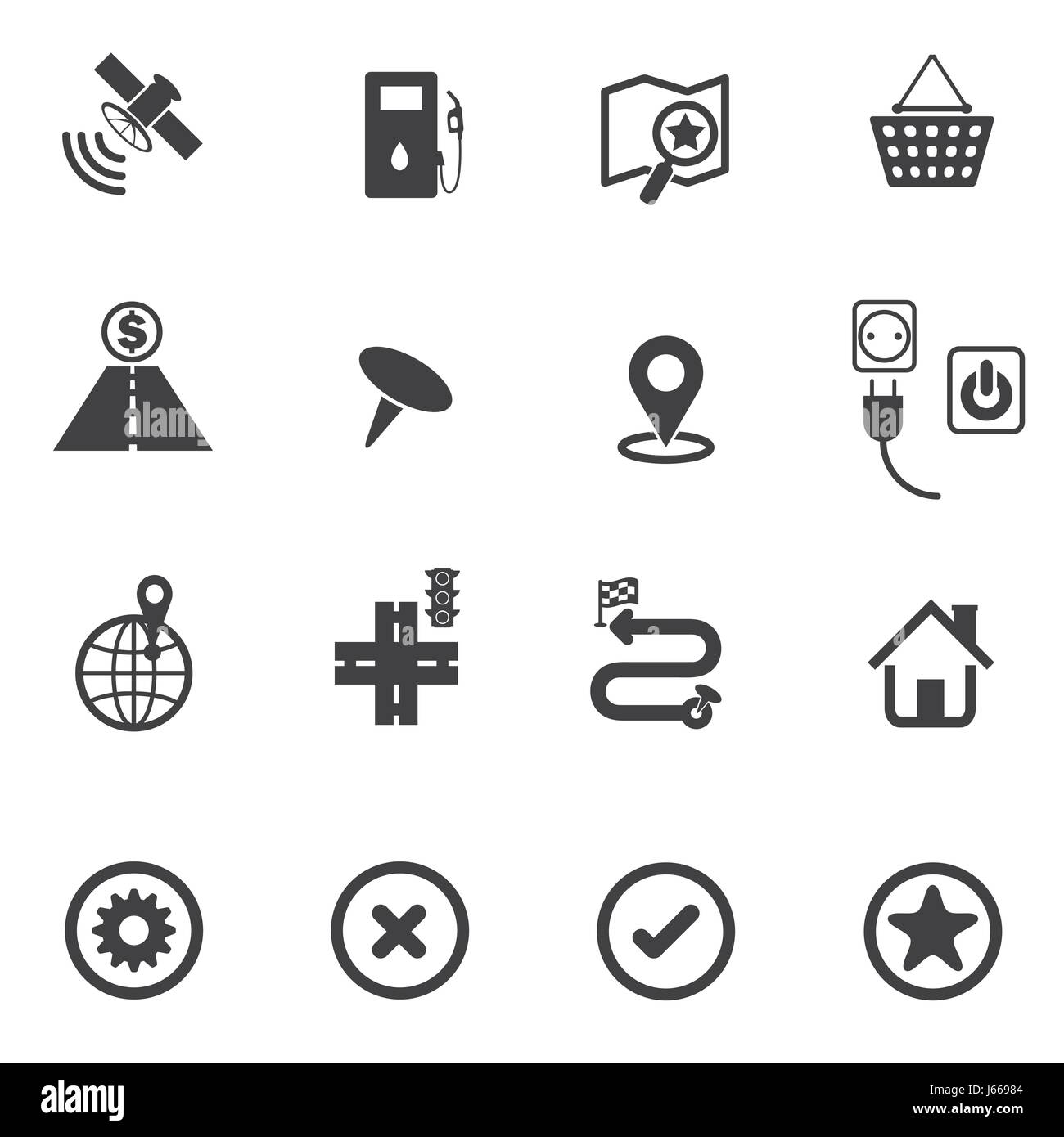 Street navigation icon Black and White Stock Photos & Images - Alamy