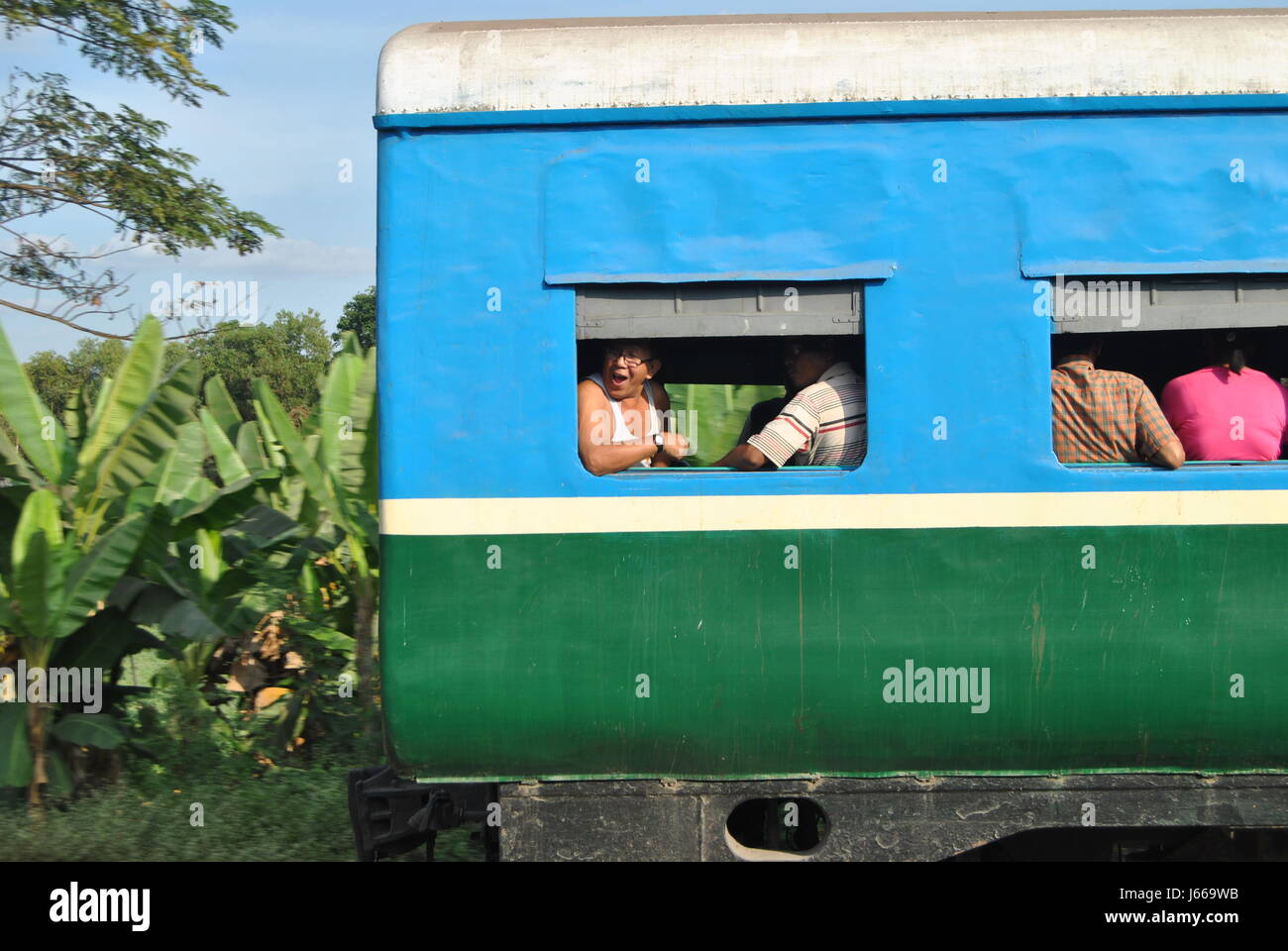 Yangon circular railway line, Yangon, Myanmar Stock Photo