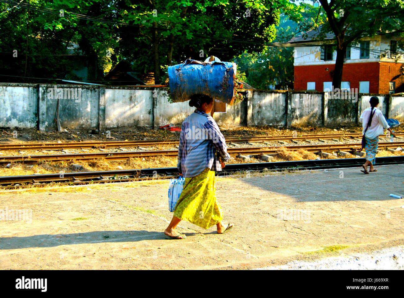 Yangon circular railway line, Yangon, Myanmar Stock Photo