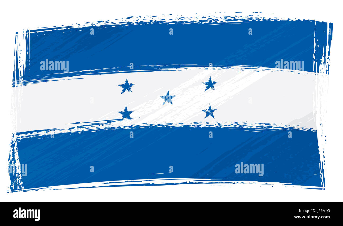 isolated flag honduras america illustration daub graffiti grafitti national Stock Photo