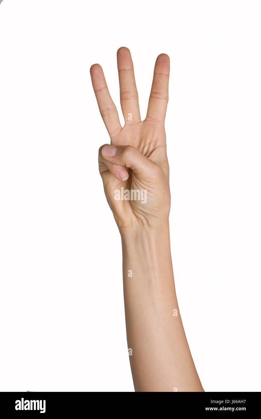 hand finger optional gesture count enumerate woman hand finger optional model Stock Photo