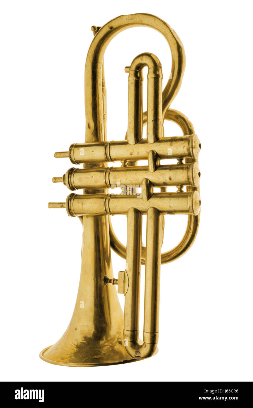 music isolated vintage retro trumpet measure instrument method