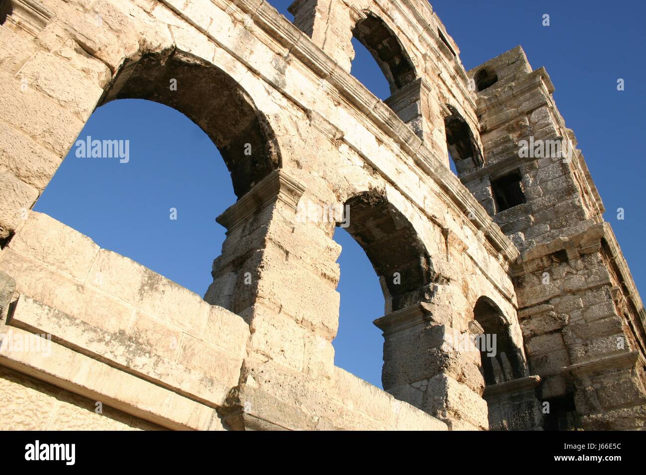 buildings croatia history arena trips excursions amphitheater amphitheatre Stock Photo
